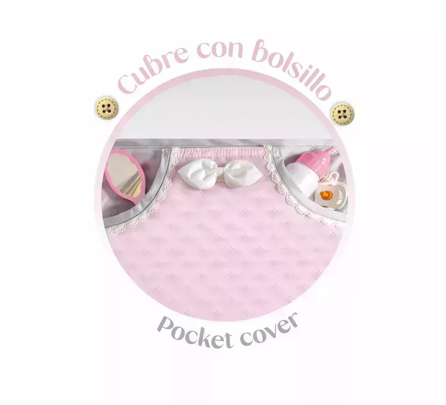 Translation missing: en.Coche Reborn de hasta 55 cm Plegable con Sombrilla y Bolso