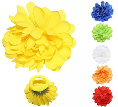 Flor Dalia scrunchie in various colors for Flamencas and Chulapas