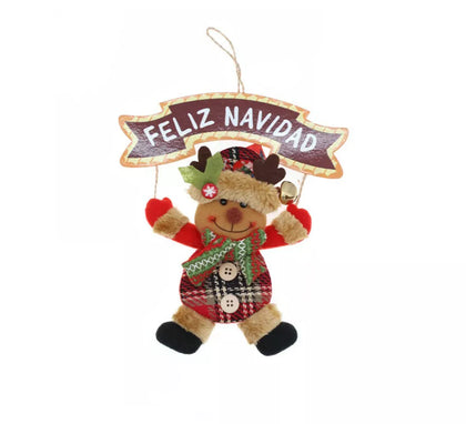 Colgante Árbol de Navidad de Reno de 19x16 cm