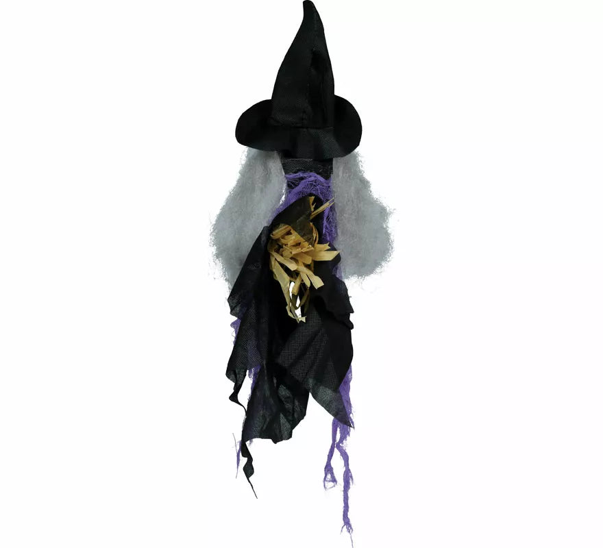 Colgante Bruja con Escoba de 44x38 cm