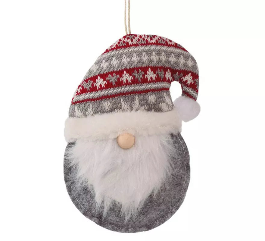 Translation missing: en.Colgante Cabeza de Noel Gris de 15 cms