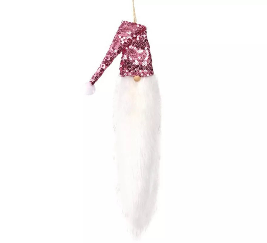 Colgante Cabeza Papá Noel con extra Barba de 41 cms