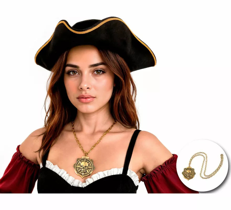 Translation missing: en.Colgante Calavera dorado de Pirata