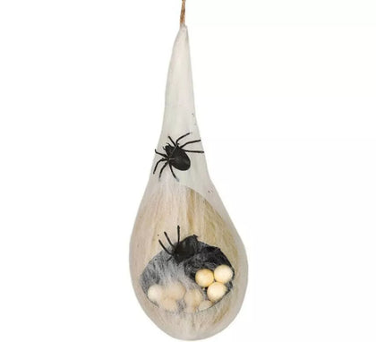 Colgante con Huevos de Araña con Telaraña y Luz de 40 cm