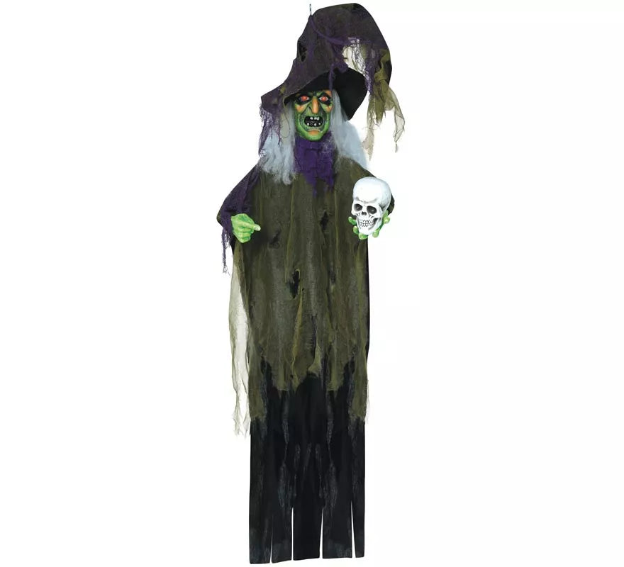 Translation missing: en.Colgante de Bruja con Calavera con Luz, Sonido y Movimiento 180 cm