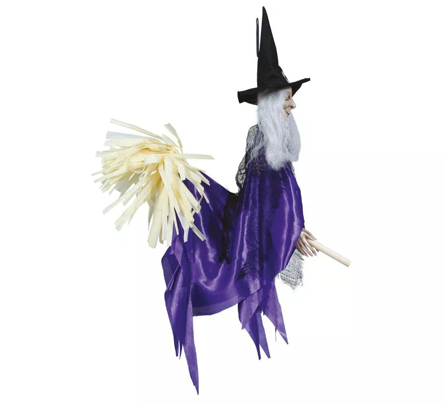 Colgante de Bruja con Escoba de 60 cm