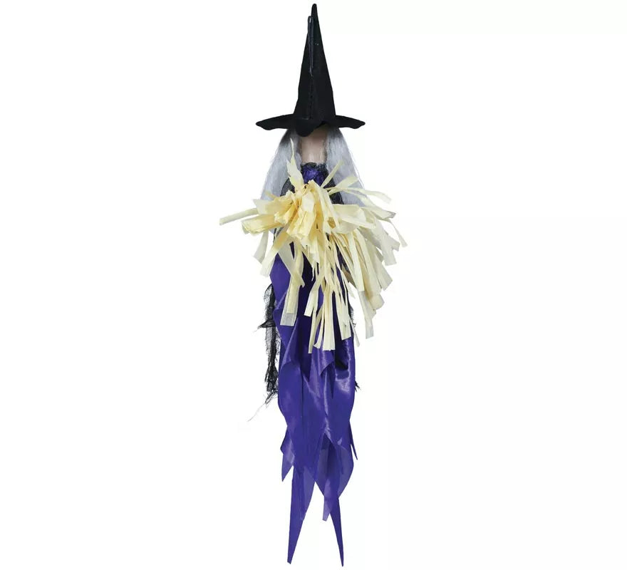 Colgante de Bruja con Escoba de 60 cm