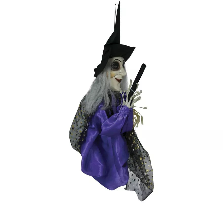 Colgante de Bruja con Luz de Sonido y Movimiento de 75 cm