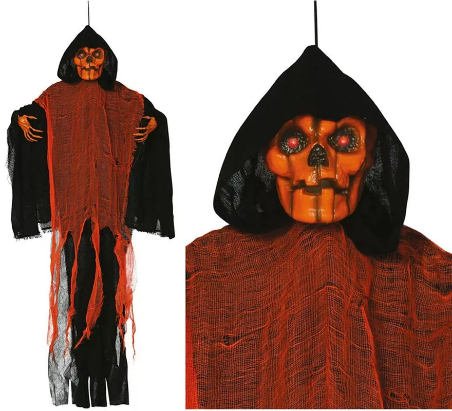 Translation missing: en.Colgante de Calavera naranja con Luz, Sonido y Movimiento 130 cm
