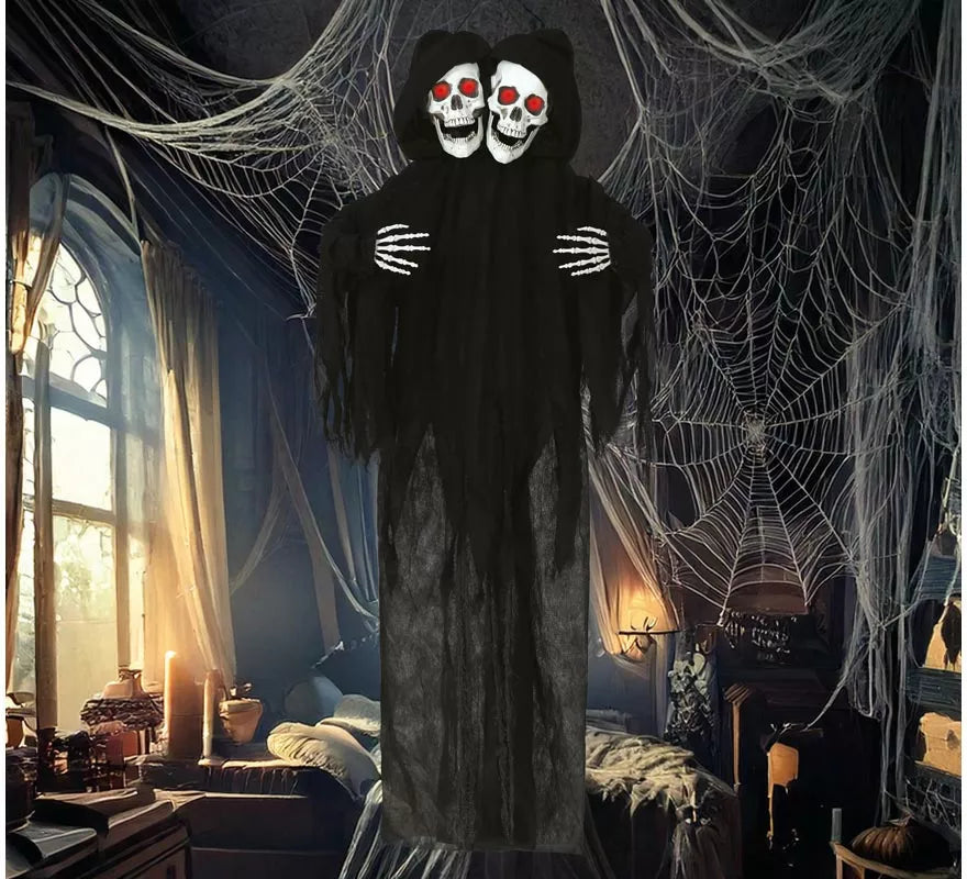 Translation missing: en.Colgante de Doble Calavera de con Luz y Sonido de 170 cm