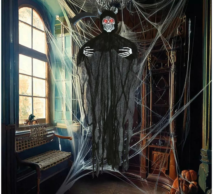 Colgante de Esqueleto Demonio con Luz Sonido de 130 cm