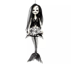 40cm Black Mermaid Skeleton Pendant