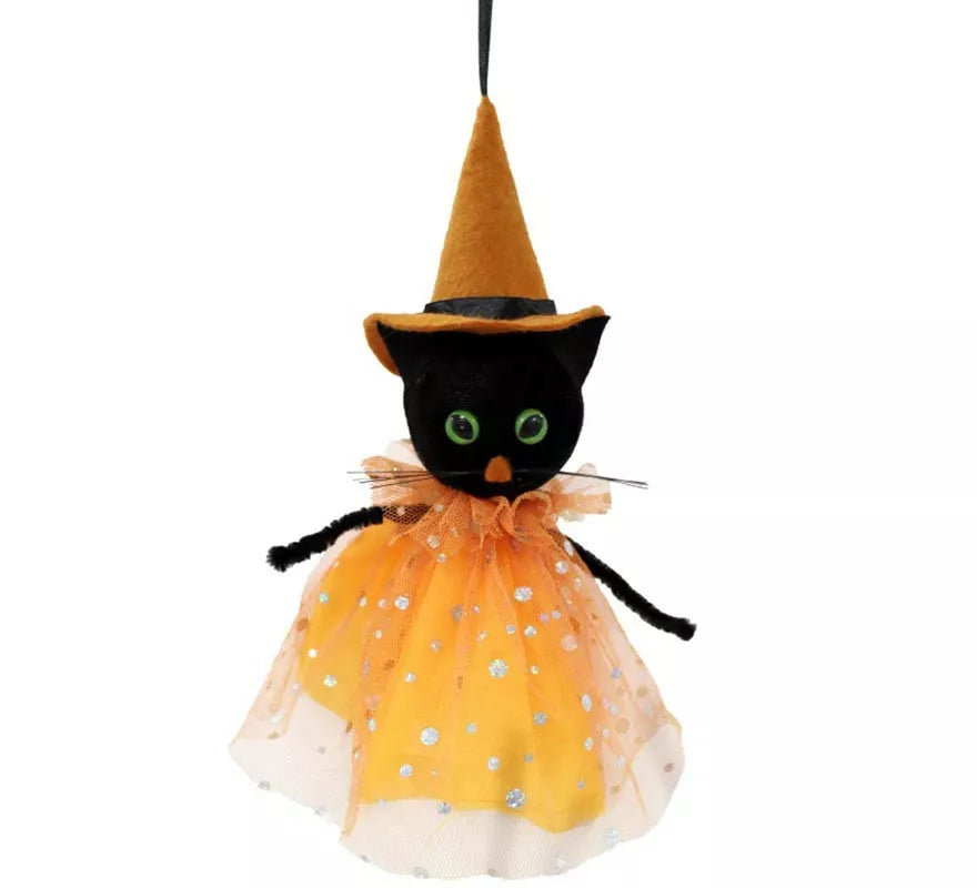 Translation missing: en.Colgante de Gato negro vestido de 30 cm