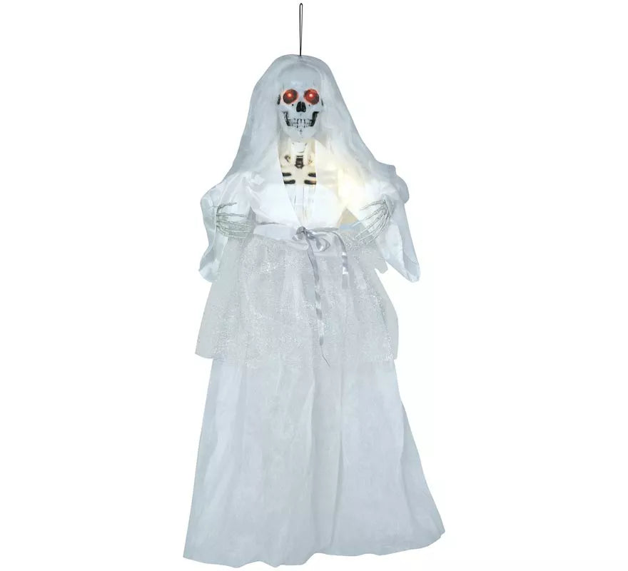 Colgante de Novia Esqueleto con Luz y Sonido 90 cm
