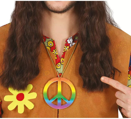 Colgante de Paz Hippie multicolor