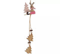 Colgante de Reno con Árboles de Madera de 26 cms
