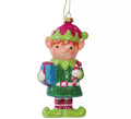 Colgante Elfo con Regalo Azul de 14 cms