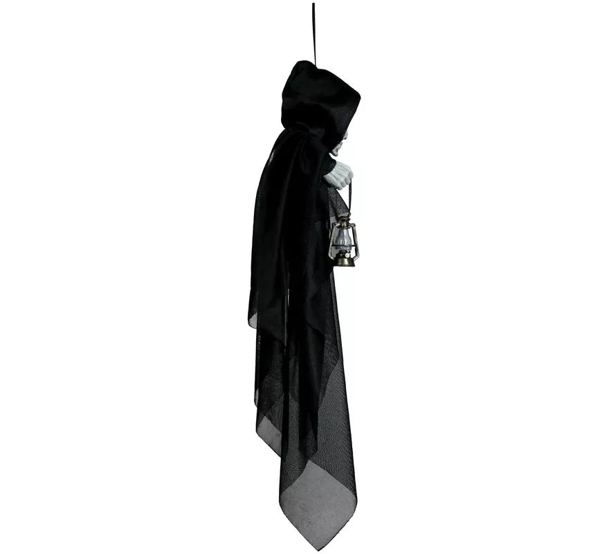 Colgante Esqueleto con Túnica y Farol 50 cm