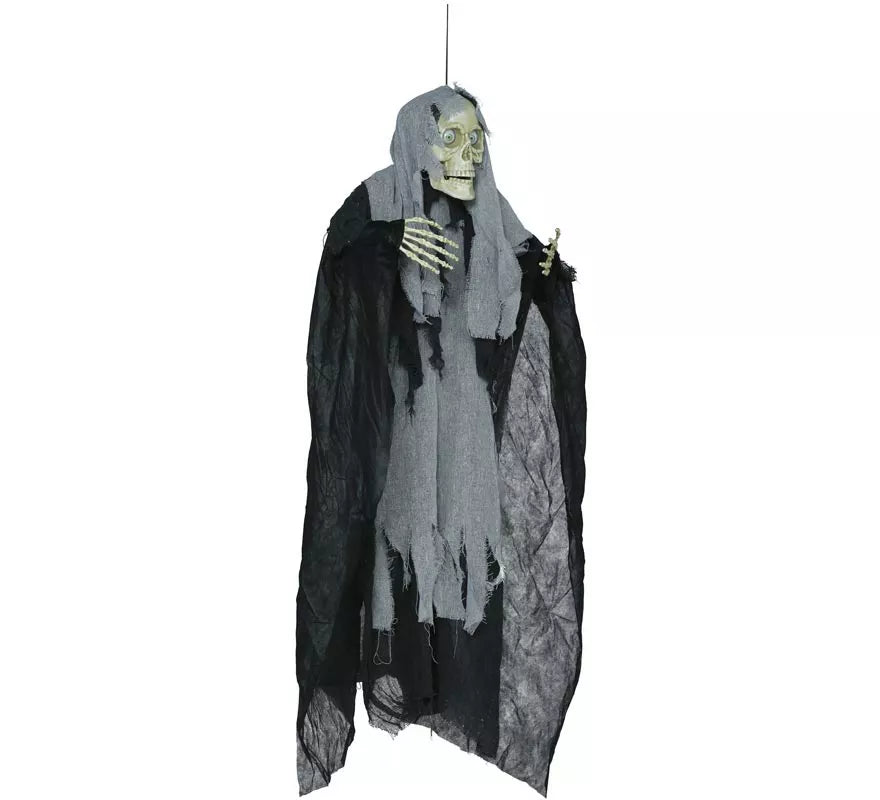 Colgante Esqueleto Ojos con Luz y Sonido 120 cm