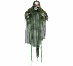 Green Skeleton Pendant with Light, Sound and Movement of 165 cm
