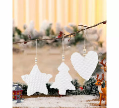 Star, Heart or White Pine Pendant, 12x4x12 cm, assorted models