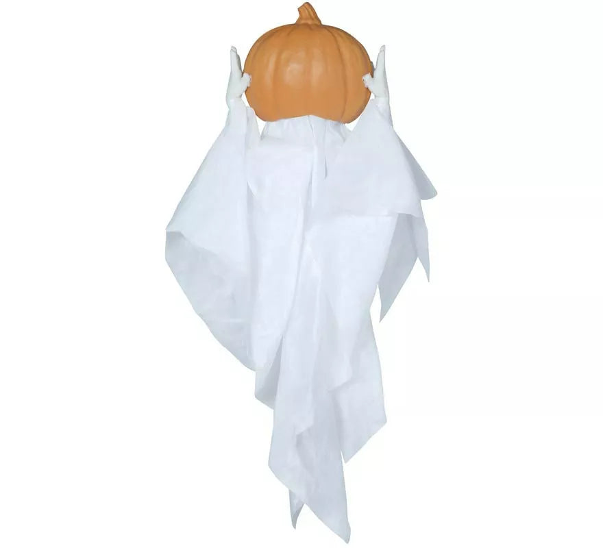 Colgante Fantasma Calabaza con Luz, Sonido y Movimiento 90 cm