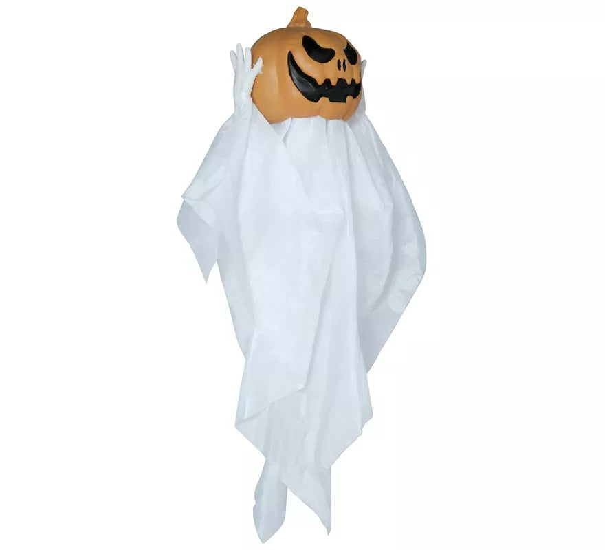 Colgante Fantasma Calabaza con Luz, Sonido y Movimiento 90 cm