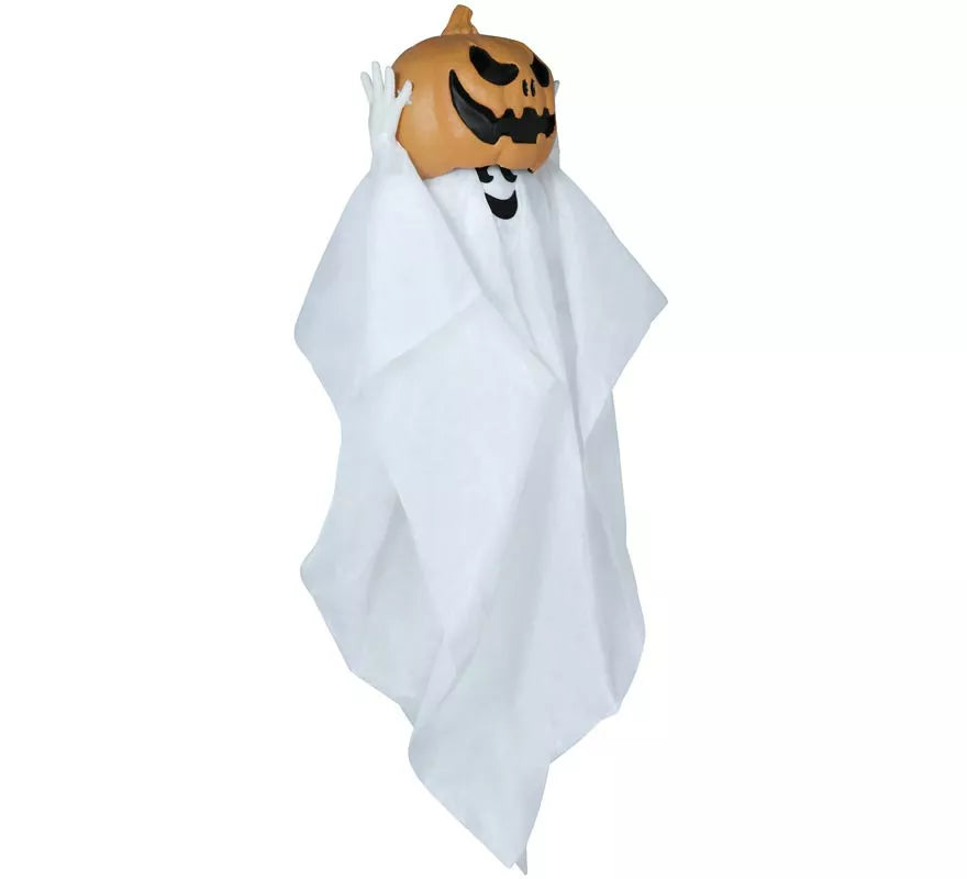 Colgante Fantasma Calabaza con Luz, Sonido y Movimiento 90 cm