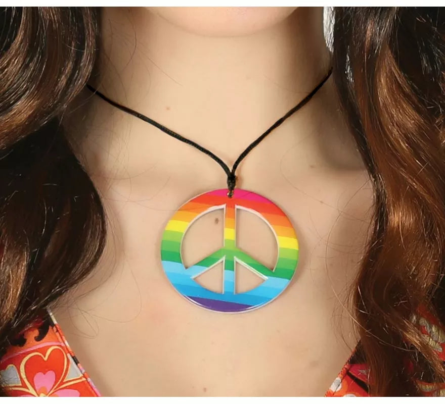 Translation missing: en.Colgante Hippie con Símbolo de la Paz Multicolor