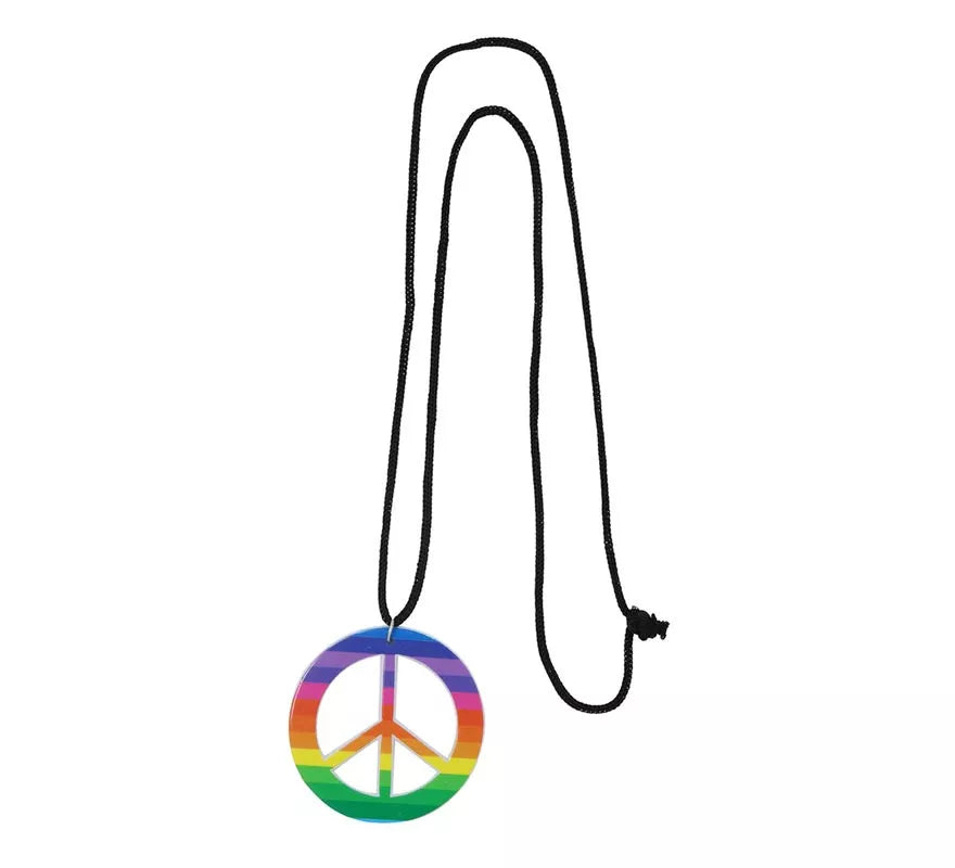 Colgante Hippie con Símbolo de la Paz Multicolor