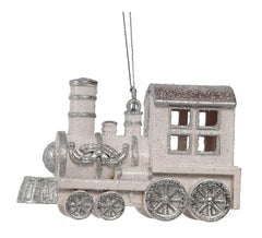 12 cm White Locomotive Pendant