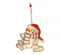 Colgante Muñeco de Nieve de Madera 12 cm