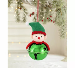 11cm Green Elf Bell Christmas Ornament