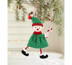 Christmas Elf Pendant with Candy Cane 16cm