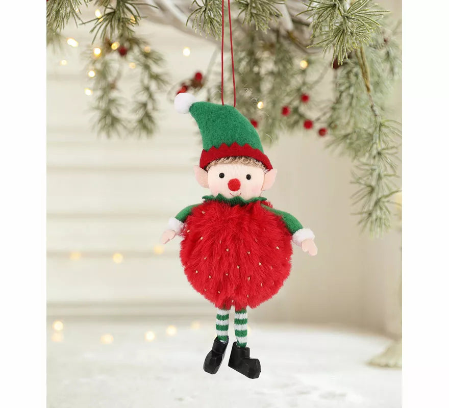 Translation missing: en.Colgante Navideño de Elfo Esponjoso de 16 cm