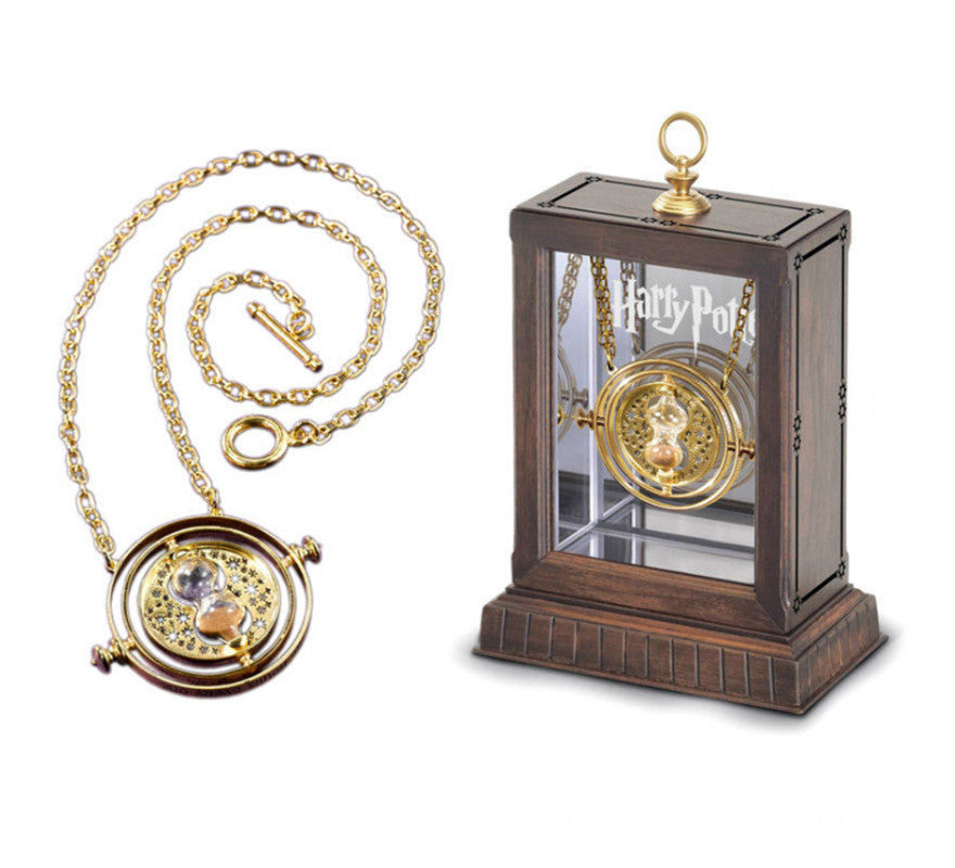 Translation missing: en.Colgante oro Giratiempo en expositor Hermione Harry Potter