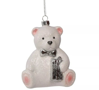 Colgante Osito Blanco de 12 cms