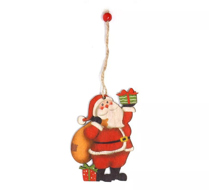 Translation missing: en.Colgante Papá Noel de Madera 10 cm