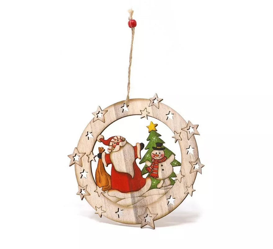 Translation missing: en.Colgante Papá Noel de Madera 15 cm