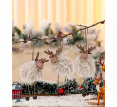 Reindeer Bell Pendant Assorted 14cm