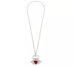 Bright Red Spider Necklace