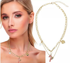 Christmas Cane Necklace