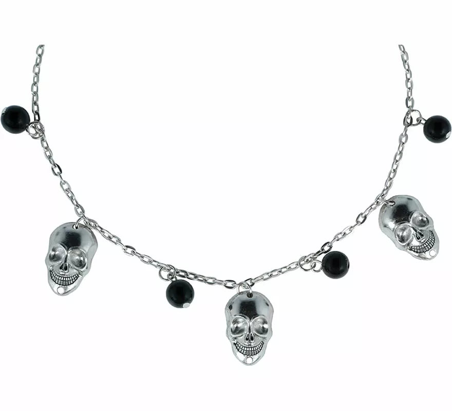 Translation missing: en.Collar Calaveras y Bolas negras