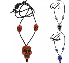 Necklace with skulls in assorted colors