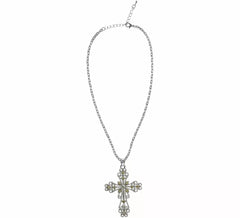 Rhinestone Cross Pendant Necklace