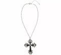 Collar con Colgante de Cruz negra con Strass