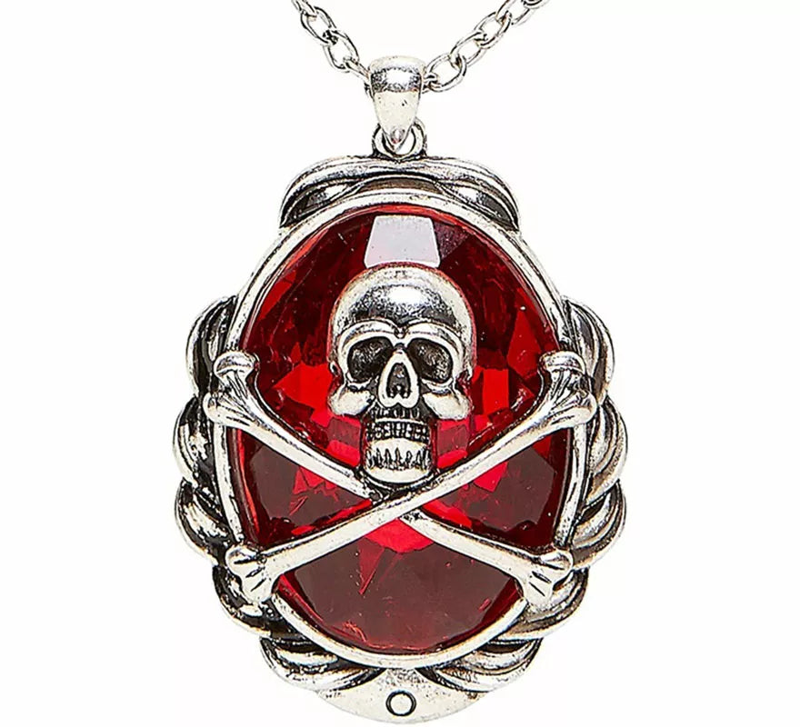Collar con Colgante de Gema Calavera
