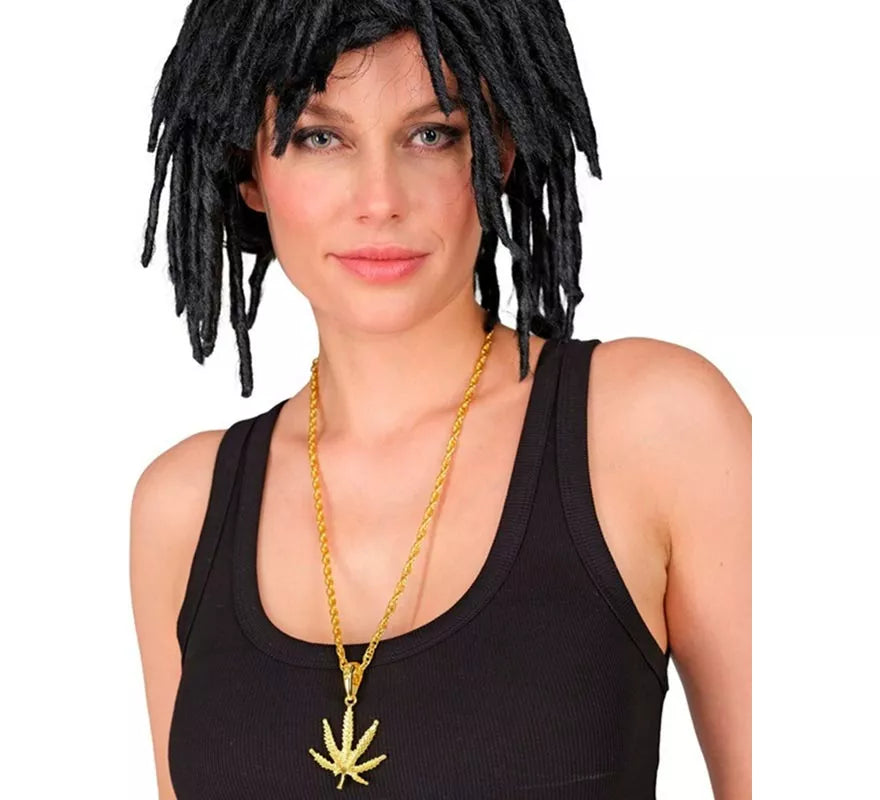 Collar con Colgante de Marihuana de 65 cm