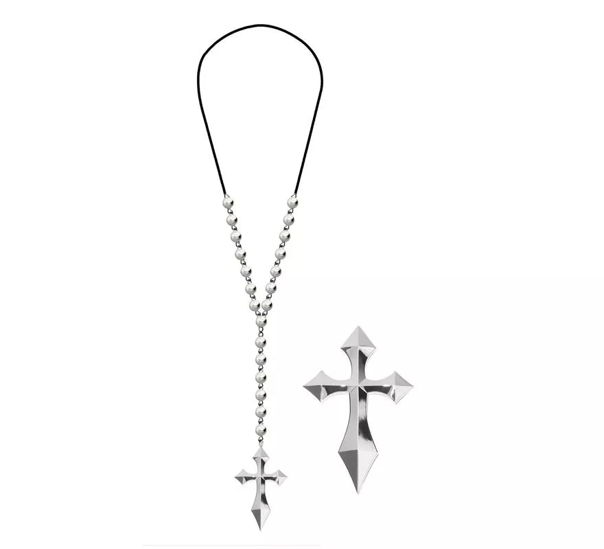 Collar con Cruz de Metal