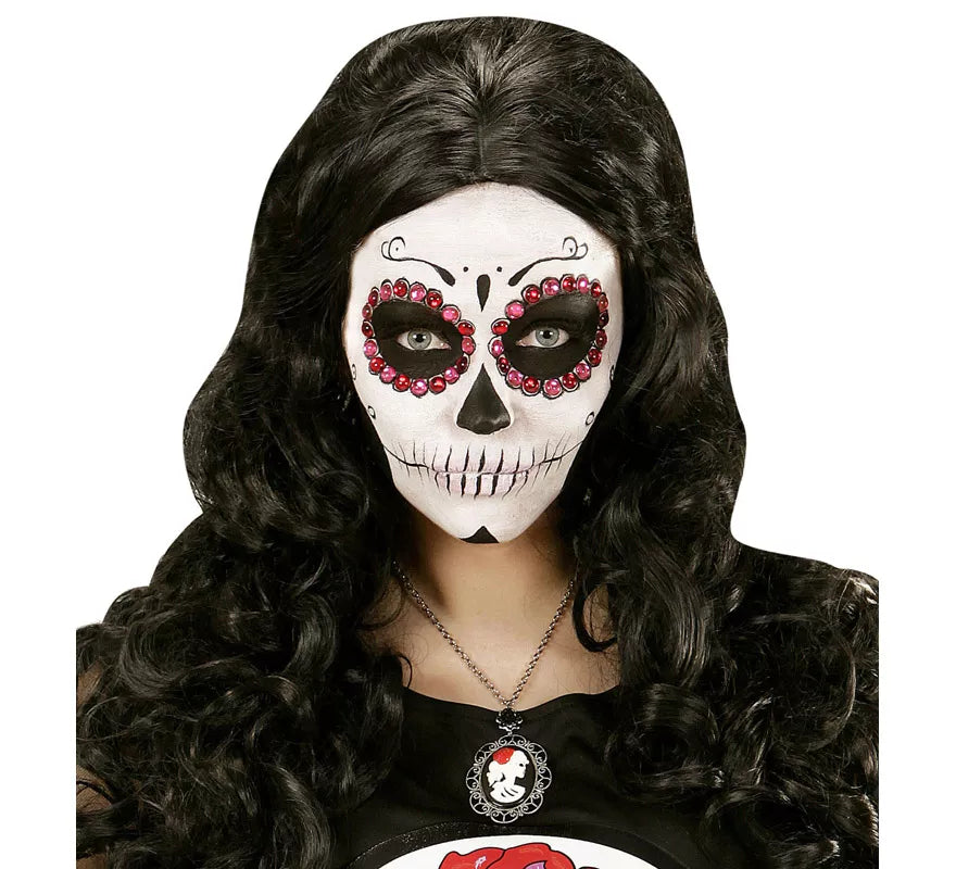 Translation missing: en.Collar con Medallón de Calavera y Rosa Negra